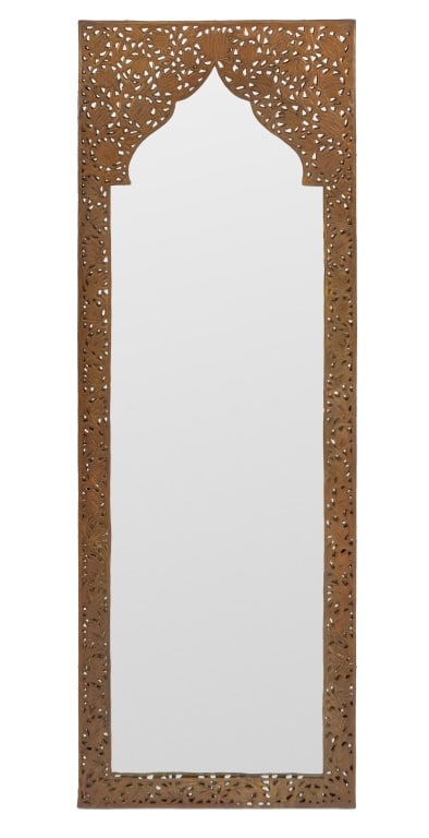 Moroccan Style Reticulated Brass Overlay Mirror (1 of 4)