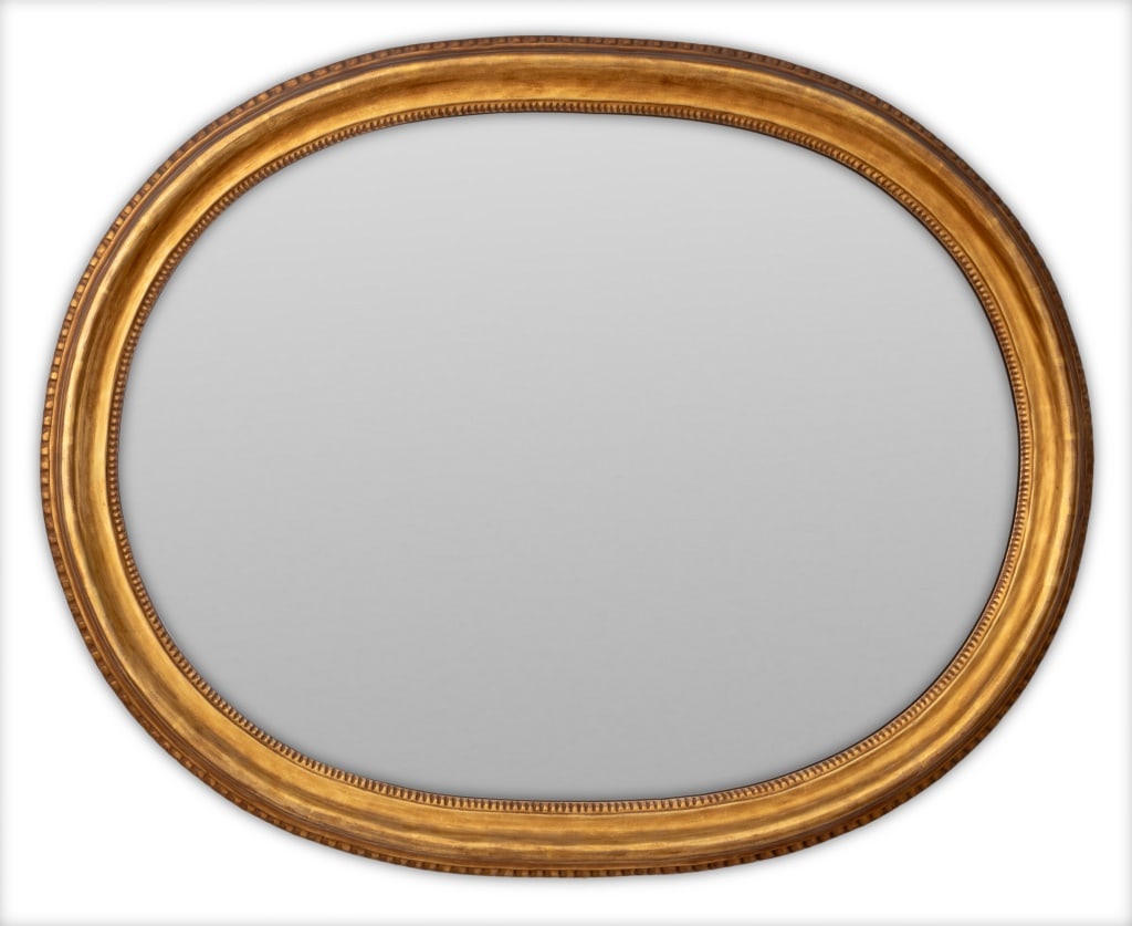 Neoclassical Style Oval Giltwood Mirror (1 of 4)