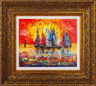 Duaiv "Rouge Lumiere" Hand-Embellished Giclee