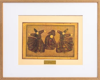 Ottoman Manuscript Painting of Sufi Dervish