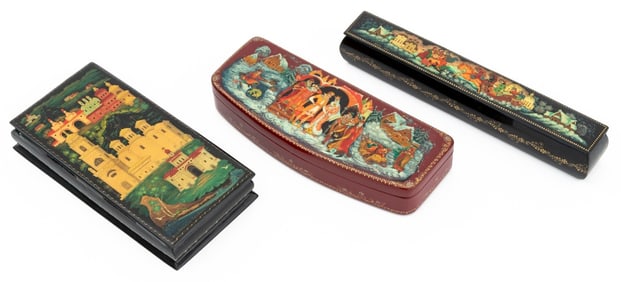 Russian Lacquered Trinket Boxes, 3