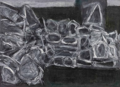 William Kienbusch "Stone Wall..." Mixed Media