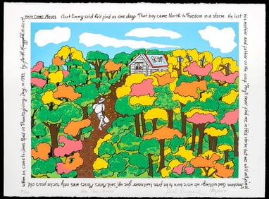 Faith Ringgold "Here Come Moses" Screenprint