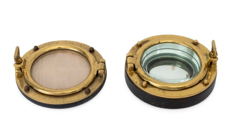 Asprey & Co. Brass Porthole Articles, 2