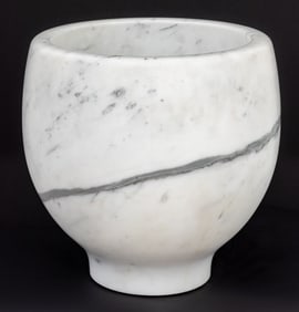 Sophie LaFont Veined White Marble Vase