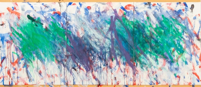 Robert O'Meara Abstract Composition Triptych Oil