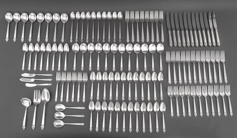 Oneida Sterling "King Cedric" Flatware Set, 120