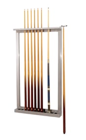 Modern Pool Cue Holder with Sticks