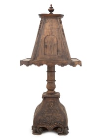 Continental Ecclesiastical Carved Wood Book Stand