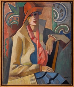 Andre Lhote "Portrait d'Anne" Oil on Paper, 1930