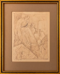 George Grosz "In der Loge" Ink on Paper, c. 1913