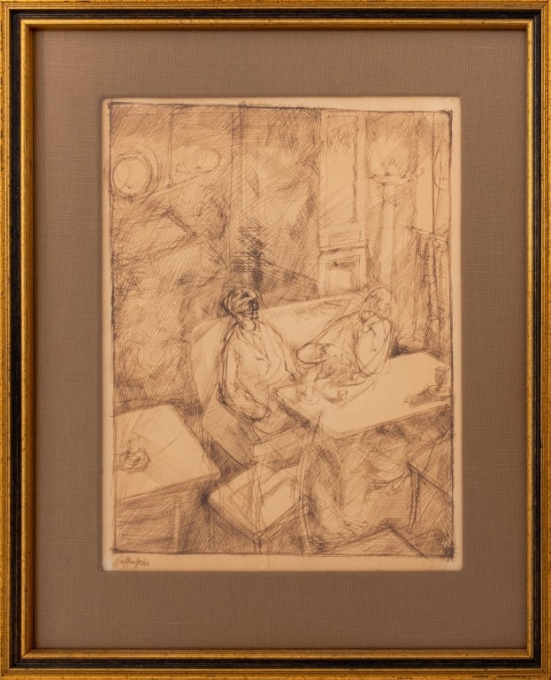 George Grosz "Kaffeehaus" Pen and Ink on Paper (1 of 10)