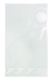 Art Deco Style Etched Glass Wave Wall Mirror