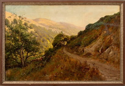 Manuel Valencia California Landscape Oil on Canvas