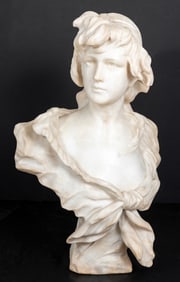 Italian School Female Figure Alabaster Bust