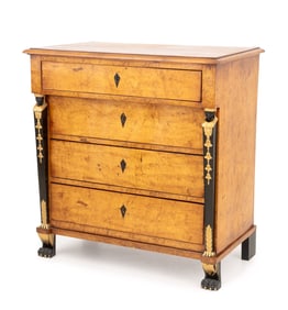 Biedermeier Birch Chest of Drawers, 19th C.