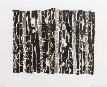 Chakaia Booker Untitled Woodcut in Colors, 2011