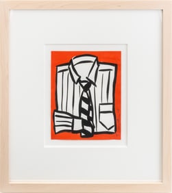 Tom Slaughter Dress Shirt Gouache, 1997