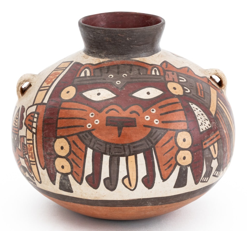 Nazca Feline Motif Pottery Vase (1 of 6)