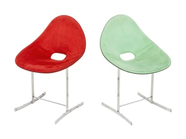 Giorgio Saporiti for Il Loft Dining Chairs, Pair