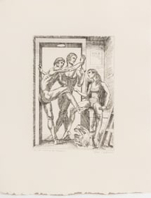 Paul Cadmus "Waiting for Rehearsal" Etching
