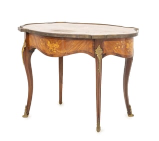 Louis XV Style Kingwood Marquetry Coffee Table