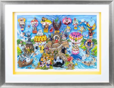 Charles Fazzino "The Great Disney Balloon Race"