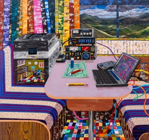 Jeremy Couillard "Control Room" Oil on Canvas