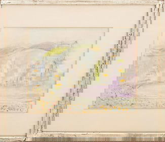 Manfred Schwartz "Falaise d'Aval" Pastel on Paper