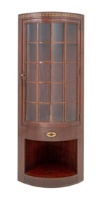 Marquetry Mahogany Corner Cabinet