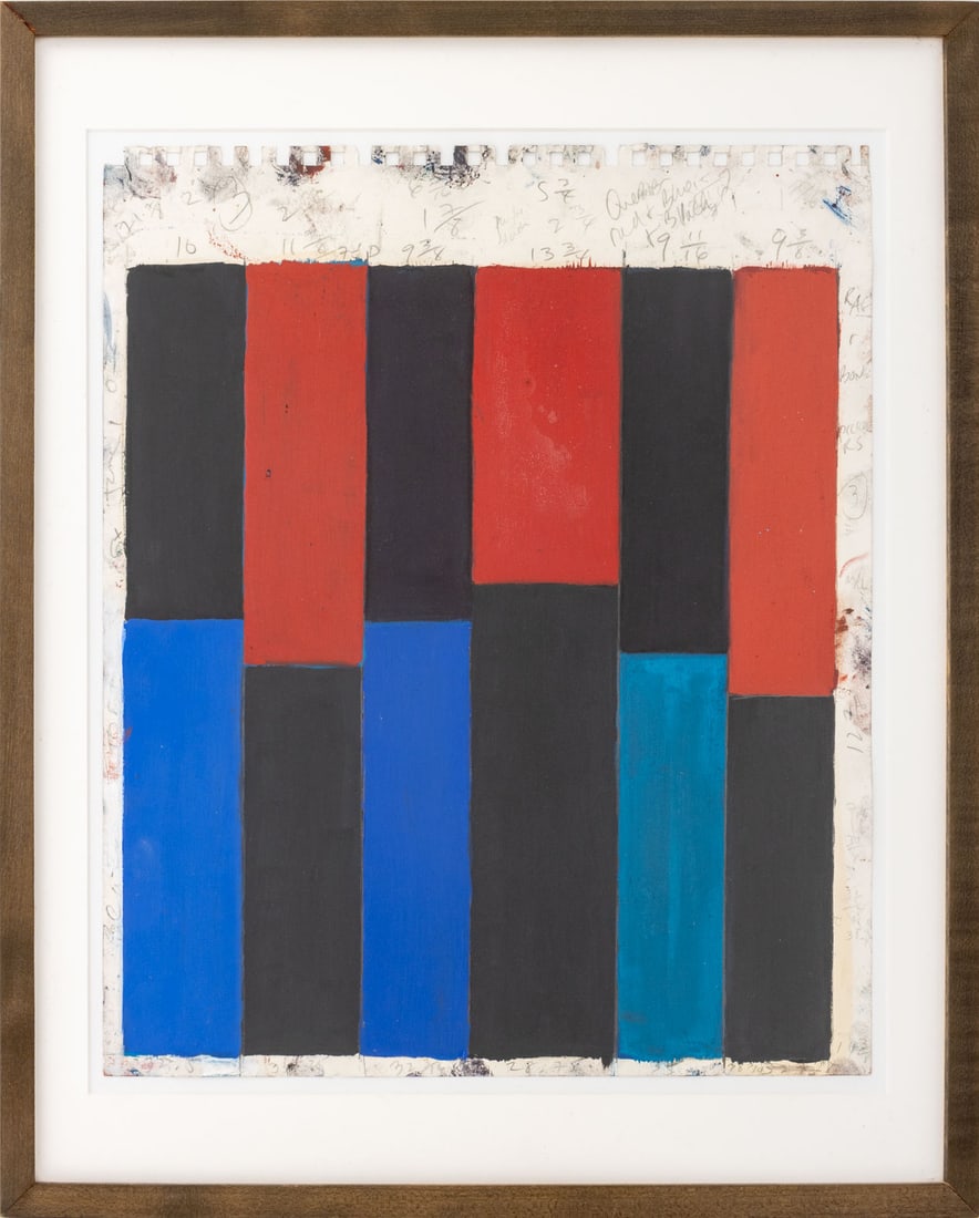 Pat Lipsky Study for Geometric Composition Acrylic (1 of 6)