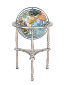 Alexander Kalifano Gemstone Inlaid Revolving Globe