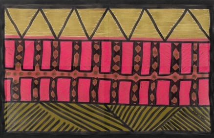 Josy Bora Bora Geometric Abstract Painted Textile