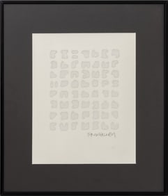 Paul Maxwell Abstract Acrylic Cast Relief on Paper