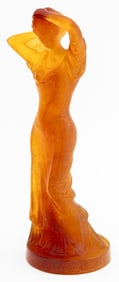 Daum "Femme au Drape" Pate de Verre Sculpture