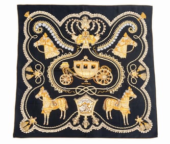 Hermes "Paperoles" Silk Twill Scarf