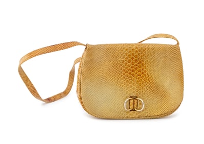 Christian Dior Lizard Skin & Leather Handbag