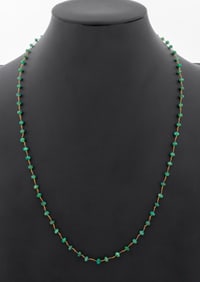 14K Yellow Gold Jade Rondelle Necklace