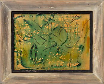 American School Abstract Composition Mixed Media