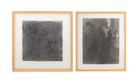 Robert O'Meara Abstract Compositions Charcoal, 2