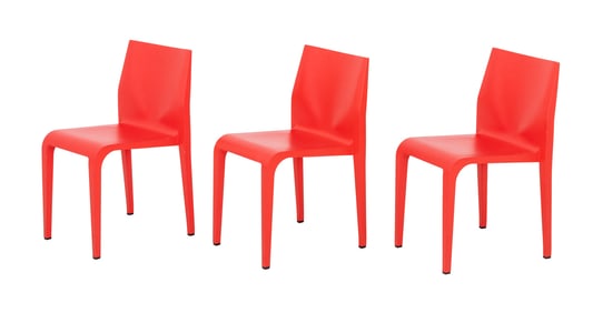 Alias "Laleggera" Red Stacking Chairs, 3