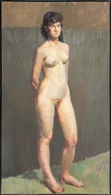 Jacobson Standing Nude Female Oil on Canvas
