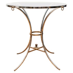 Maison Jansen Style Chrome Gueridon