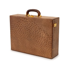 Spreafico for Sandra's Ostrich Leather Briefcase