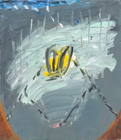 Elfi Schuselka Abstract Composition Oil on Paper