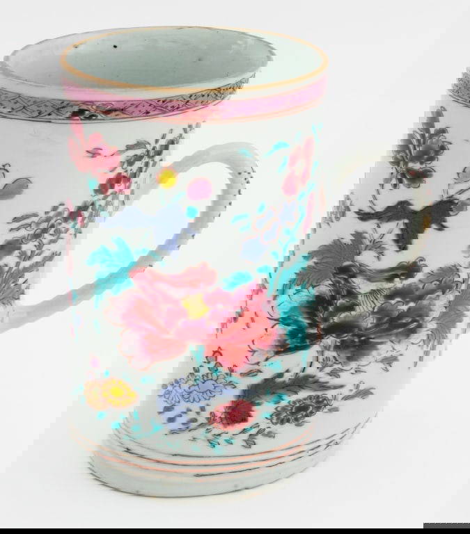 Chinese Export Famille Rose Porcelain Tankard