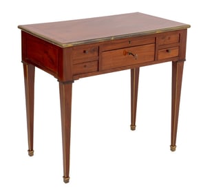 French Brass Mounted Walnut Dressing Table