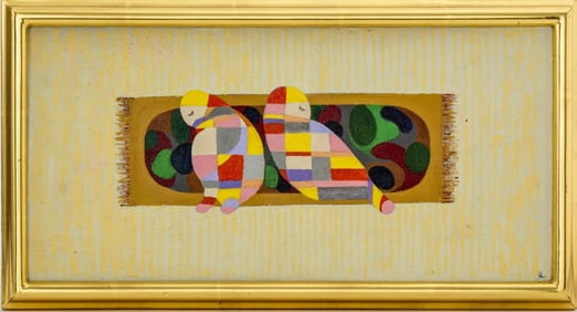 Kayo Lennar "Petit Tapis #1" Oil on Canvas, 1996