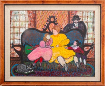 Kayo Lennar "Mes Cheris" Oil on Canvas, 1998