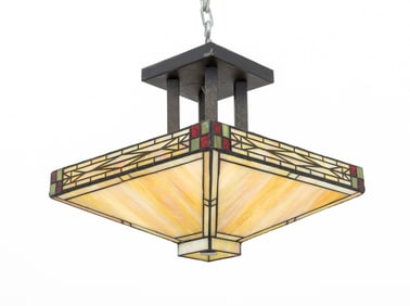 Tiffany Style Slag Glass Ceiling Light